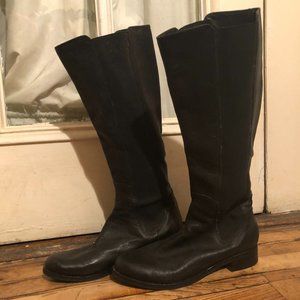 Tall Black Leather Cole Haan Boots Size 11